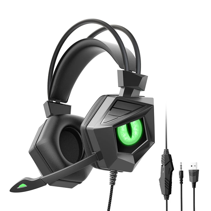 Professional Wired Gaming Headphones With Microphone Led Light For Computer PS4 PS5 Xbox Bass Stereo PC Gaming Headset Gifts
