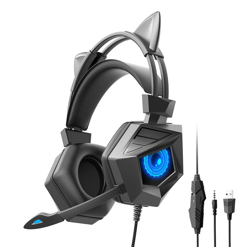 Professional Wired Gaming Headphones With Microphone Led Light For Computer PS4 PS5 Xbox Bass Stereo PC Gaming Headset Gifts