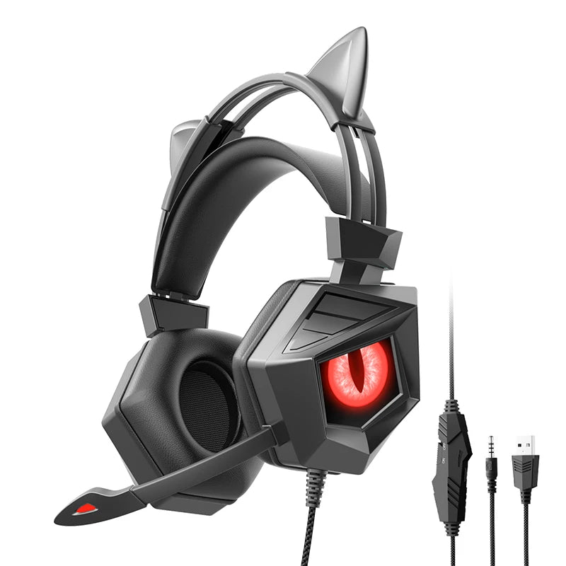 Professional Wired Gaming Headphones With Microphone Led Light For Computer PS4 PS5 Xbox Bass Stereo PC Gaming Headset Gifts