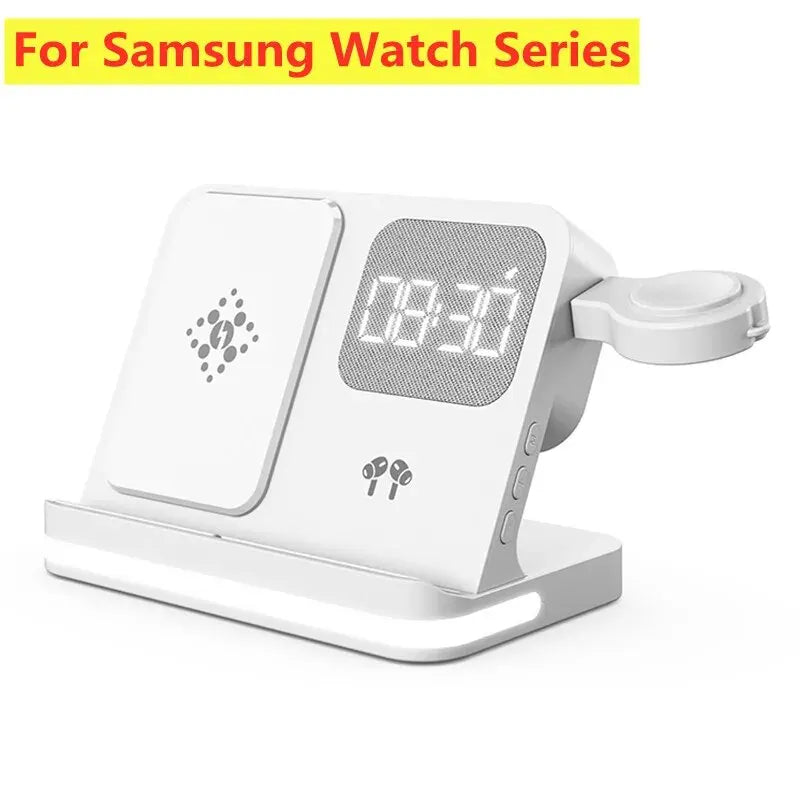 6 In 1 Wireless Charger Stand For iPhone Samsung S23 S22 Ultra Note Fold Galaxy Watch 5 4 Active Buds Fast Charging Dock Station